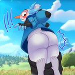 assisted_exposure butt clothed clothing male snowman solo damian5320 epic_games fortnite cold_fusion_(fortnite) 1:1 absurd_res hi_res