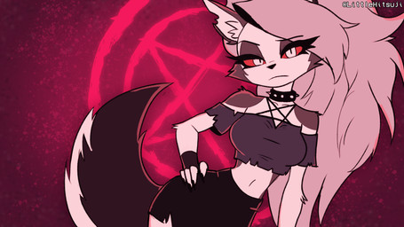 anthro breasts claws clothed clothed_anthro clothed_female clothing collar female fur grey_body grey_fur grey_hair hair looking_at_viewer red_sclera solo spiked_collar spikes tail white_body white_eyes white_fur littlehitsuji hellaverse helluva_boss mythology loona_(helluva_boss) canid canid_demon canine demon hellhound mammal mythological_canine mythological_creature 16:9 absurd_res digital_media_(artwork) hi_res wallpaper widescreen