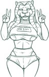2024 5_fingers alternate_costume anthro areola areola_slip arms_bent bast big_areola big_breasts biped black_and_white blush blush_lines bodily_fluids bottomwear breasts camel_toe clothed clothed_anthro clothed_female clothing deity digital_drawing_(artwork) digital_media_(artwork) double_v_sign egyptian_headdress egyptian_mythology embarrassed empty_eyes eyebrows fangs felid female fingers front_view fully_clothed fully_clothed_anthro fully_clothed_female gesture hand_gesture hi_res hieroglyphics high_waisted_panties high_waisted_underwear humanoid_hands ineffective_clothing legs_together looking_at_viewer mammal marvel middle_eastern_mythology monochrome mythology nemes_(clothing) nervous nervous_smile nervous_sweat open_mouth open_smile pantherine panties portrait prick_ears print_clothing print_sweater print_topwear redout shorts skimpy smile smiling_at_viewer snout solo standing straight_legs sweat sweater teeth thick_thighs thin_eyebrows three-quarter_portrait topwear turtleneck under_boob underwear v_sign wide_hips