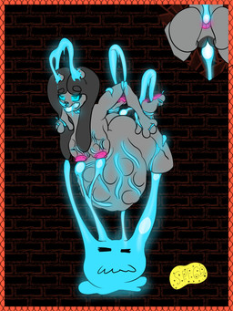 3_toes 4_fingers abdominal_bulge anal anthro anus bioluminescence blue_eyes blue_slime breast_bulge breast_pregnancy cheek_bulge duo ear_penetration feet female fingers fur genitals glowing glowing_genitalia glowing_pawpads grey_body grey_fur hair hyper hyper_pregnancy long_hair nipple_fetish nipple_penetration nipple_play nipples ovipositor pawpads penetrating_nose penetration petting plump_labia pregnant puffy_anus restrained restrained_by_tentacles sex tentacle_between_legs tentacle_between_toes tentacle_ovipositor tentacle_sex tentacles toes unusual_pregnancy vaginal vulva spongefucker69 suvrock domestic_cat felid feline felis goo_creature mammal 3:4 hi_res