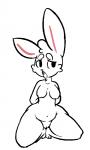 anthro biped bodily_fluids breasts female genitals kneeling nipples nude open_mouth pussy saliva simple_background solo thick_thighs tongue tongue_out white_background wide_hips mangneto cupcake_(oriole) lagomorph leporid mammal rabbit 3:5 digital_media_(artwork)