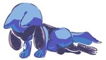 ambiguous_gender anthro black_legs blue_arms blue_body blue_hands blue_head blue_paws blue_tail getting_up looking_down lying on_ground on_side paws simple_background solo tail white_background flavia-elric nintendo pokemon generation_4_pokemon pokemon_(species) riolu 2020 colored_sketch digital_media_(artwork) sketch