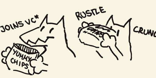 ambiguous_gender anthro bag_in_mouth chips_(food) ears_up eating eating_chips eating_food food holding_bag holding_chips_(food) holding_food holding_object looking_forward smile solo text mawkvlt monochrome sketch