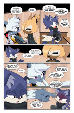 anthro black_scarf blush bodily_fluids breasts brown_body brown_fur clothed clothed_anthro clothed_female clothed_male clothing dialogue female fluffy fluffy_tail fur gloves grey_body grey_fur group hair handwear male mask multicolored_body multicolored_fur prehensile_tail purple_body purple_eyes purple_fur scarf speech_bubble sweat tail tail_motion tailwag tan_body tan_fur tan_hair text trio two_tone_body two_tone_fur white_body white_fur white_hair dakkii idw_publishing sega sonic_the_hedgehog_(comics) sonic_the_hedgehog_(idw) sonic_the_hedgehog_(series) uno duo_the_cat tangle_the_lemur whisper_the_wolf canid canine canis domestic_cat felid feline felis lemur mammal primate ring-tailed_lemur strepsirrhine wolf 2026 absurd_res comic english_text hi_res