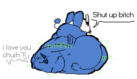 >_o ambiguous_gender ambiguous_prey anthro anthro_prey armless belly belly_bed belly_on_ground big_belly big_ears biped black_eyes black_text bloated blue_bodysuit blue_clothing blue_skinsuit blue_spacesuit blush blush_lines bodily_noises bodysuit cheek_blush churn clothing dialogue digestion digestion_noises face_imprint foot_imprint fully_inside green_text grey_text half-closed_eyes hand_imprint huge_belly hyper hyper_belly i_love_you imprint insult larger_ambiguous larger_anthro lidded_eyes line_tail looking_at_belly looking_at_own_belly looking_at_self looking_back looking_back_at_belly looking_back_at_self looking_down looking_down_at_belly looking_down_at_self lying lying_on_ground male male_pred monotone_background monotone_bodysuit monotone_skinsuit motion_lines name_in_dialogue narrowed_eyes on_front on_ground pink_blush profanity resting_on_belly rumbling_stomach short short_legs shut_up simple_background size_difference skinsuit smaller_male smaller_pred soft_vore solo sound_effects spacesuit star_pupils tail tail_orb talking_to_pred talking_to_prey text thin_tail three-quarter_view tight_clothing tongue tongue_out uncaring uncaring_pred unseen_prey unusual_ears vore vowelless vowelless_sound_effect white_background white_face willing_prey meatcanister chuchu_rocket nintendo pokemon sega chuih daniel_(meatcanister) chuchu_(chuchu_rocket) generation_1_pokemon mammal mouse murid murine pikachu pokemon_(species) rodent 2026 colored digital_media_(artwork) english_description english_text full-length_portrait pixel_(artwork) portrait male_(lore)