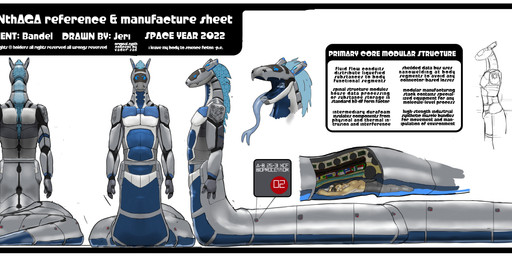 anthro apode black_text blue_body blue_eyes blue_hair blue_metal blue_tongue brown_body brown_fur brown_hair close-up copyright_symbol duo erection flared_knotted_penis flared_penis forked_tongue front_view fur genitals hair knot knotted_penis legless machine male metallic_body muscular muscular_male nude_male open_mouth penis qr_code rear_view serpentine side_view silver_body simple_background solo symbol text tongue transparent_tongue vertebrae vore white_background white_text jeri_kleinlowe bandel_(bandel) draconcopode mammal naga reptile robot rodent scalie snake synth_(vader-san) 2022 absurd_res colored copyright_name english_text hi_res model_sheet sketch