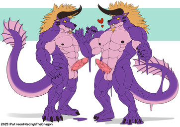 anthro big_muscles bodily_fluids cum duo ejaculation forced forced_transformation genital_fluids genitals goo_transformation horn male male/male muscular muscular_male penis species_transformation transformation twinning unusual_bodily_fluids unusual_cum unusual_genital_fluids xedrykthedragon final_fantasy square_enix behemoth_(final_fantasy) human mammal absurd_res hi_res