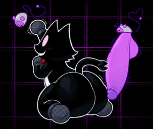 >_< ambiguous_gender anthro balls big_balls big_butt big_penis black_butt black_ears black_nose black_tail blush blush_stickers bodily_fluids bow_tie butt cable cable_tail computer_mouse countershade_torso countershading electronics erection eyes_closed feral foreskin genitals glans glistening glistening_genitalia glistening_glans glistening_penis grey_body group heart_symbol huge_balls huge_penis humanoid_genitalia humanoid_genitalia_on_feral humanoid_penis humanoid_penis_on_feral hyper hyper_balls hyper_genitalia hyper_penis imminent_sex kneeling larger_anthro long_tail male male_feral microphone motion_lines oblivious penis playing purple_balls purple_ears purple_glans purple_heart purple_penis purple_tail red_blush red_bow_tie size_difference small_but_hung smaller_feral smile sweat sweat_emanata tail thick_thighs throbbing throbbing_balls throbbing_penis trio vein veiny_penis white_body white_countershading wide_hipped_anthro wide_hips zlut385 deltarune undertale_(series) cat_mike_(deltarune) mike_(deltarune) animate_inanimate felid feline living_computer_mouse mammal maus_(deltarune) mouse murid murine rodent 2025 colored digital_drawing_(artwork) digital_media_(artwork)