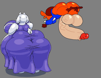 anthro balls belly big_balls big_belly big_breasts big_butt big_penis black_nose blue_clothing blue_hoodie blue_topwear bottomless breasts brown_body brown_ears brown_fur butt clothed clothing diving duo female fur genitals grey_background hair hoodie horn huge_balls huge_belly huge_breasts huge_butt huge_penis hyper hyper_balls hyper_genitalia hyper_penis jumping male male/female mature_female multicolored_body multicolored_clothing multicolored_fur multicolored_robe obese obese_female orange_body orange_fur orange_hair overweight overweight_female partially_clothed penis purple_clothing purple_robe rear_view robe short_tail simple_background standing tail three-quarter_view topwear two_tone_clothing two_tone_robe vein veiny_penis white_body white_clothing white_ears white_fur white_horn white_robe white_tail faucyv superiorfox undertale undertale_(series) soups_(superiorfox) toriel bovid canid canine canis caprine fox goat mammal monster red_fox true_fox 2025 artist_collaboration digital_media_(artwork)