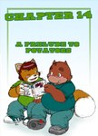 anthro blush bottomwear clothing duo male male/male one_eye_closed overweight overweight_male pants reading shirt sitting text topwear wink fatyogi gazpacho domestic_cat felid feline felis mammal suid suina sus_(pig) wild_boar 2010 comic english_text