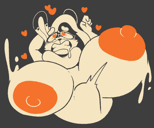 abdominal_bulge anthro areola big_breasts breasts clenched_teeth dewlap_(anatomy) female grey_background hands_behind_head heart_eyes heart_symbol huge_breasts nipples orange_nipples raised_arms sex simple_background solo teeth srgreja team_fortress_2 valve valve_corporation hazel_(shakotanbunny) domestic_rabbit flemish_giant lagomorph leporid mammal oryctolagus rabbit bust_portrait hi_res orange_theme portrait restricted_palette