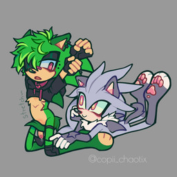 anthro assisted_exposure clothing collar duo ear_piercing femboy knee_brace looking_at_another male male/male male_anthro matching_tattoos paws piercing removing_underwear stretching tucked_tail undressing copii_chaotix sega sonic_the_hedgehog_(series) sonic_underground manic_the_hedgehog silver_the_hedgehog eulipotyphlan hedgehog mammal 1:1