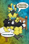 anthro daddy_kink dialogue duo female feral male male/female pregnant speech_bubble text suiro nintendo pokemon kaden_(kadencat) domestic_cat felid feline felis generation_7_pokemon legendary_pokemon mammal pokemon_(species) zeraora 2:3 english_text hi_res father_(lore) female_(lore) incest_(lore) parent_(lore)