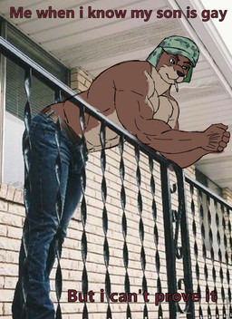 anthro blue_eyes bottomwear brown_body brown_fur cigarette clothed clothing denim denim_bottomwear denim_clothing fur hat headgear headwear jeans male male_anthro muscular muscular_male pants smoke solo standing text topless topless_anthro topless_male trapper_hat ushanka white_body white_fur sindo_(artist) echo_(game) echo_(series) echo_project mr._bronson humanoid mammal mustelid otter draw_over english_text hi_res meme mixed_media reaction_image