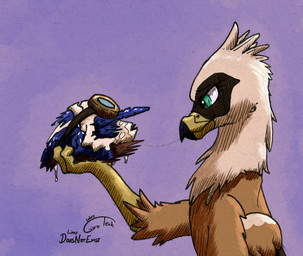avian_feet beak bodily_fluids bone brown_body death duo eyewear fatal_vore feathered_wings feathers feet female female_pred feral feral_pred fur goggles green_eyes pellet saliva skull talons tan_body toes vore wings doesnotexist gyrotech mythology seaward_skies serilde avian gryphon mythological_avian mythological_creature digital_media_(artwork) digital_painting_(artwork) hi_res mixed_media monochrome painting_(artwork) pen_(artwork) traditional_media_(artwork)