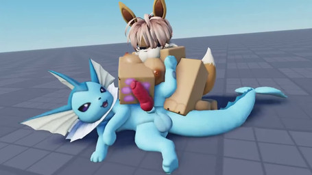 anthro anthro_on_feral balls bestiality big_breasts blue_body breasts duo erection female female_on_feral feral genitals handjob knot male male/female penile quadruped sex blox_noodle nintendo pokemon roblox eevee eeveelution generation_1_pokemon marine pokemon_(species) vaporeon 16:9 3d_(artwork) 3d_animation animated digital_media_(artwork) high_framerate no_sound short_playtime webm widescreen