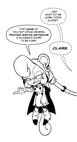 anthro boots clothing dialogue duo ear_piercing female footwear humor piercing shoes text mellodillo idw_publishing sega sonic_the_hedgehog_(comics) sonic_the_hedgehog_(idw) sonic_the_hedgehog_(series) claire_voyance whisper_the_wolf atelid haplorhine howler_monkey mammal monkey new_world_monkey primate english_text hi_res monochrome sketch