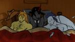 anthro anthro_on_anthro bed blue_body blue_feathers body_hair chest_hair feathered_wings feathers furniture group hairy horn male male/male muscular muscular_male nipples pecs wings bgn friendship_is_magic hasbro my_little_pony mythology braeburn_(mlp) king_sombra_(mlp) soarin_(mlp) wonderbolts_(mlp) earth_pony equid equine horse mammal mythological_creature mythological_equine pegasus pony unicorn 16:9 2014 digital_media_(artwork) widescreen