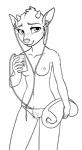 anthro beach blush brown_body brown_fur clothed clothing day female fur looking_at_viewer nipples outside seaside sex_toy shy smile solo swimwear topless towel vibrator black-kitten jill_(chris13131415) deer mammal digital_drawing_(artwork) digital_media_(artwork) line_art monochrome sketch