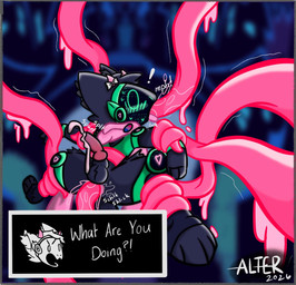 anal anal_penetration animal_genitalia animal_penis anthro ball_tuft balls bisexual_pride_colors blush blushing_profusely bodily_fluids bow_ribbon caught_in_the_act clothed clothing cum cum_while_penetrated cumshot detailed_background ejaculation embarrassed fluffy fluffy_tail footwear fur genital_fluids genitals hands-free heart_symbol horn inner_ear_fluff knot knotted_penis lgbt_pride machine male notched_ear oral oral_penetration partially_clothed patch_(fabric) paws penetration penis pride_colors restrained scarf socks solo speech_bubble tail tentacle_in_ass tentacle_in_mouth tentacle_penetration tentacles text text_box tongue tongue_out tuft unusual_bodily_fluids unusual_cum unusual_genital_fluids alternativefoot deltarune undertale_(series) f41th h0p3 bovid caprine goat hybrid mammal protogen hi_res signature