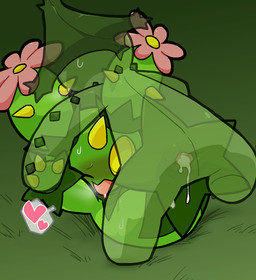 ambiguous_gender ambiguous_penetrated ambiguous_penetration blush bodily_fluids cum cum_inside duo flower flower_(anatomy) genital_fluids grass green_background heart_symbol male male/ambiguous male_penetrating male_penetrating_ambiguous one_eye_closed open_mouth penetration plant sex simple_background kageyama nintendo pokemon cacturne elemental_creature flora_fauna generation_3_pokemon generation_5_pokemon humanoid maractus pokemon_(species) 2015