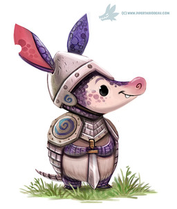ambiguous_gender anthro armor beady_eyes black_eyes grass headgear helmet humor knight melee_weapon plant pun simple_background smile solo sword text visual_pun warrior weapon white_background piper_thibodeau armadillo mammal nine-banded_armadillo xenarthran digital_media_(artwork) digital_painting_(artwork) painting_(artwork) url