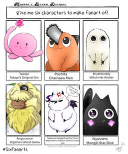 ahoge angry anthro belt black_body black_fur chainsaw cross-popping_vein female fur group hair hair_over_eyes male orange_body orange_fur pink_body power_tool tentacles text tools white_body white_fur yellow_body yellow_fur mdreamdesignfan bandai_namco chainsaw_man digimon digimon_ghost_game mongil:_star_dive six_fanarts_challenge takopi's_original_sin witch_hat_atelier brushbuddy_(witch_hat_atelier) naberius_kalego nyanners_(mongil:_star_dive) pochita_(chainsaw_man) takopi angoramon digimon_(species) english_text hi_res meme