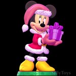 3d_modeling 3d_print anthro belt black_body boots christmas_clothing christmas_headwear clothing female footwear gift gloves handwear hat headgear headwear holidays looking_sideways open_mouth pink_clothing santa_hat shoes simple_background smile solo stage tongue sillytoys christmas disney minnie_mouse mammal mouse murid murine rodent 1:1 3d_(artwork) digital_media_(artwork) hi_res