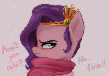 cold dialogue female green_eyes grumpy headpiece purple_eyes scarf solo text wings marenlicious friendship_is_magic hasbro mlp_g5 my_little_pony mythology pipp_petals_(mlp) equid equine horse mammal mythological_creature mythological_equine pegasus pony english_text hi_res