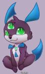 3_eyes ambiguous_gender anthro green_eyes multi_eye smile solo young bluenoelle fakemon pokemon_uranium fan_character nuke_the_nucleon fakeveelution nucleon_(fakemon) shiny_fakemon