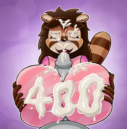 anthro big_penis bodily_fluids breast_play breasts brown_body brown_eyes brown_fur brown_hair clothed clothed_sex clothing cum cum_in_hair cum_on_breasts cum_on_clothing cum_on_face duo female first_person_view fur genital_fluids genitals grey_body grey_skin hair humanoid_genitalia humanoid_penis inner_ear_fluff looking_at_viewer male male/female markings offscreen_male pattern_clothing pattern_shirt pattern_topwear penis pink_clothing pink_shirt pink_topwear ring_(marking) ringed_tail sex shirt smile striped_clothing striped_markings striped_shirt striped_tail striped_topwear stripes tail tail_markings titfuck topwear tuft spicyredacted sierra_(spicysierra) mammal procyonid raccoon hi_res milestone_celebration