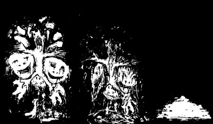 ambiguous_gender black_background depressing melting nightmare_fuel simple_background what_has_magic_done what_has_science_done unknown_artist undertale undertale_(series) snowdrake's_mother amalgamate monochrome source_request