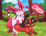 accidentally_gay duo feral knot knotting male male/male x-ray_view fluffydasher nintendo pokemon fuwa_(fluffydasher) eeveelution generation_6_pokemon generation_7_pokemon pokemon_(species) sylveon torracat hi_res