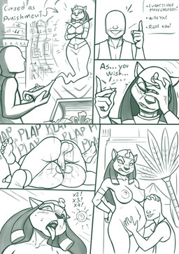 5_toes ahegao annoyed anthro anthro_penetrated areola balls big_areola blush bodily_fluids bouncing_balls breasts claws clothing crossed_arms dialogue duo egyptian faceless_character faceless_human faceless_male feet female female_anthro female_penetrated from_front_position genital_fluids genitals granting_wish hand_on_belly headdress heart_eyes heart_symbol human_on_anthro human_penetrating human_penetrating_anthro impregnation interspecies interspecies_impregnation looking_pleasured magic_lamp male male/female male_penetrating male_penetrating_female mating_press nipples nude ovum penetration penile penile_penetration penis_in_vagina plap pregnant pregnant_anthro pregnant_female secretly_loves_it sex snapping_fingers sperm_cell sweat text toe_claws toes tongue tongue_out topwear tsundere vaginal vaginal_fluids vaginal_penetration vest redout disney disney's_aladdin mirage_(disney) domestic_cat felid feline felis genie human mammal absurd_res comic english_text hi_res hieroglyphic_text monochrome quadruplets_(lore) sibling_(lore)