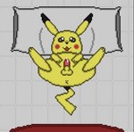 after_masturbation anus bed bodily_fluids cum excited feral fur furniture genital_fluids genitals male penis pillow presenting presenting_anus solo yellow_body yellow_fur toridiaz nintendo pokemon generation_1_pokemon mammal pikachu pokemon_(species) rodent digital_media_(artwork) pixel_(artwork)