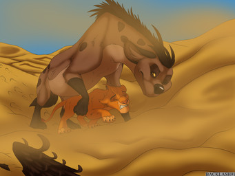 balls corpse desert duo feathers female feral genitals interspecies male male/female one_eye_closed paws sand size_difference spots storm teats vulva wind wings young young_feral young_male backlash91 conditional_dnp disney the_lion_king shenzi_(the_lion_king) simba_(the_lion_king) canid canine felid hyena lion mammal pantherine 4:3 hi_res story story_in_description