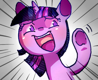 female feral gesture hooves horn motion_lines nervous open_mouth solo underhoof waving sion_(artist) friendship_is_magic hasbro my_little_pony mythology twilight_sparkle_(mlp) equid equine mammal mythological_creature mythological_equine unicorn