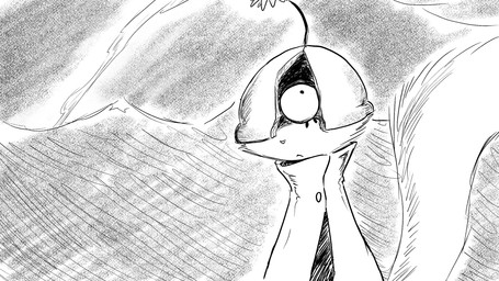 anthro armor cloak clothing cloud eyelashes female flower headgear helmet mountain plant poncho smoke solo dragonweirdo mammal rodent sciurid tree_squirrel 16:9 comic hi_res monochrome widescreen