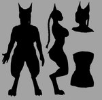 3_toes 5_fingers anthro armor biped body_armor breasts claws digitigrade featureless_breasts featureless_crotch feet female female_anthro fingerpads fingers hindpaw nude pawpads paws solo tail toe_claws toes foozy canid canine mammal raythan alpha_channel monochrome