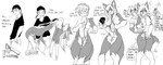 anthro areola bandanna_on_head blush bodily_fluids bottomwear breasts clothed clothing costume countershade_face countershade_fur countershade_torso countershading dialogue dipstick_tail duo eyewear eyewear_on_head female fingers fondling fur gender_transformation genitals gloves_(marking) goggles goggles_on_head grey_body hair human_to_anthro leg_markings licking licking_lips licking_own_lips male male_human markings masturbation mind_control mtf_transformation nipples nude onomatopoeia open_mouth pussy self_fondle shirt simple_background smile socks_(marking) sound_effects species_transformation speech_bubble standing suit_transformation suiting t-shirt tail tail_markings teeth text thought_bubble tongue tongue_out topwear transformation transformation_sequence underwear vaginal vaginal_masturbation white_body white_countershading white_fur white_hair white_markings zipper mxl mxl_(mxl) canid canine canis human mammal wolf 2012 english_text engrish hi_res monochrome sequence