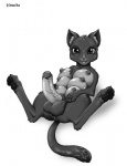 balls breasts busty_feral claws digitigrade erection feral genitals herm humanoid_genitalia humanoid_penis intersex looking_at_viewer multi_breast nipples paws penis pussy simple_background solo tail transformation white_background demon-man legends_of_belial domestic_cat felid feline felis mammal greyscale monochrome