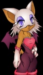 anthro armwear blue_eyes breasts cleavage clothed clothing elbow_gloves female gloves hair handwear membrane_(anatomy) membranous_wings simple_background solo transparent_background white_hair wings buttercup_saiyan sega sonic_the_hedgehog_(series) rouge_the_bat bat mammal alpha_channel