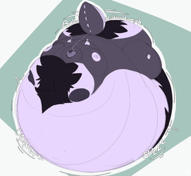 3_toes air_ballooning air_inflation anthro body_hair body_inflation creaking feet inflated_belly inflation male nipples non-mammal_nipples puffed_cheeks purple_nipples solo sunken_head sunken_limbs swelling tail text toes randomheck randomrusso mythology victor_(randomrusso) dragon mythological_creature mythological_scalie scalie slime_dragon 2026 english_text hi_res