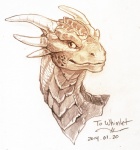 feral male solo seylyn dragonheart european_mythology mythology universal_studios draco_(dragonheart) dragon mythological_creature mythological_scalie scalie western_dragon 2014 headshot_portrait monochrome portrait traditional_media_(artwork)