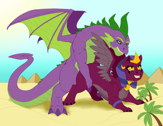 ambiguous_penetration claws clothing day duo feathered_wings feathers feral feral_penetrated from_behind_position green_body green_eyes green_scales green_tail headgear headwear iris long_story male male_on_feral male_penetrating male_penetrating_feral nude outside penetration pupils purple_claws purple_tail pyramid quadruped scales sex sky sun tail teeth toe_claws two_tone_tail ventral_scales wings exelzior friendship_is_magic hasbro my_little_pony mythology sphinx_(mlp) spike_(mlp) dragon felid mammal mythological_creature mythological_scalie mythological_sphinx scalie 2020 absurd_res hi_res story story_in_description