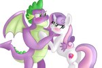 aged_up anthro blush duo female feral horn male male/female simple_background white_background jbond friendship_is_magic hasbro my_little_pony mythology spike_(mlp) sweetie_belle_(mlp) dragon equid equine mammal mythological_creature mythological_equine mythological_scalie scalie unicorn 3:2 hi_res