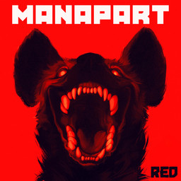 ambiguous_form ambiguous_gender creepy_face creepy_smile evil_face logo manapart mouth_shot not_furry open_mouth red_background red_eyes scary sharp_teeth simple_background smile solo teeth text tongue sarah_krebs hyena mammal 1:1 album_cover cover digital_media_(artwork) hi_res monochrome
