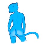 anthro biped black_markings blue_body blue_ears blue_fur blue_tail butt dark_markings faceless_anthro faceless_character faceless_female female fingers fur fur_tuft humanoid_hands light_body light_ears light_fur light_tail long_tail markings mature_anthro mature_female monotone_body monotone_fur monotone_tail nude nude_anthro nude_female pointy_ears pose prick_ears rear_view simple_background solo standing tail tuft whisker_markings white_background limebomber cartoon_network the_amazing_world_of_gumball nicole_watterson domestic_cat felid feline felis mammal 2021 digital_drawing_(artwork) digital_media_(artwork) hi_res pinup