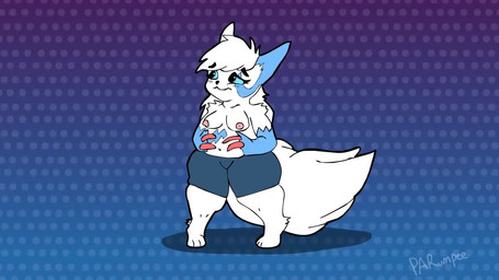 abstract_background ahegao annoyed anthro barefoot big_butt big_pupils big_tail black_eyebrows blue_body blue_bottomwear blue_clothing blue_fur blue_shorts blush blush_lines bottomwear breasts butt clothed clothing constricted_pupils crossed_legs desperation dilated_pupils dotted_background excessive_feces eyebrow_through_hair eyebrows feces feet female front_view fur gradient_background hair hand_on_belly hand_on_butt hyper hyper_feces hyper_soiling looking_pleasured medium_breasts misleading_thumbnail multicolored_body multicolored_fur nipples open_mouth open_smile pattern_background poop_desperation pooping potty_dance pupils rear_view shorts shorts_only simple_background sitting small_pupils smile soiling soiling_shorts solo standing stomach_gauge tail thick_thighs tongue tongue_out topless translucent translucent_hair uncomfortable white_body white_fur wide_hips parumpee sound_warning nintendo pokemon zaria_the_zangoose generation_3_pokemon pokemon_(species) shiny_pokemon zangoose 16:9 2020 animated digital_drawing_(artwork) digital_media_(artwork) short_playtime signature sound video widescreen