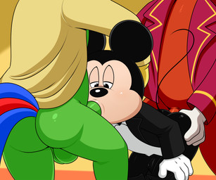 anal anal_penetration anthro balls black_body butt feathers fellatio genitals green_body green_feathers group male male/male oral penetration penile penile_penetration penis penis_in_ass red_body red_feathers sex spitroast tail trio lonbluewolf disney disney's_house_of_mouse the_three_caballeros jose_carioca mickey_mouse panchito_pistoles amazon_parrot avian bird chicken galliform mammal mouse murid murine neotropical_parrot parrot phasianid rodent true_parrot 2026 hi_res